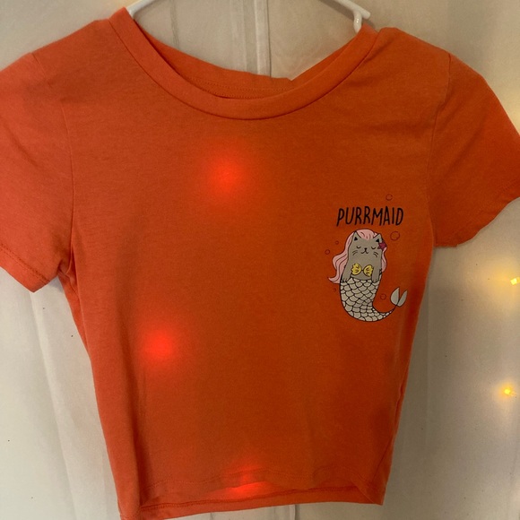 Orange purrmaid crop top - Picture 1 of 3